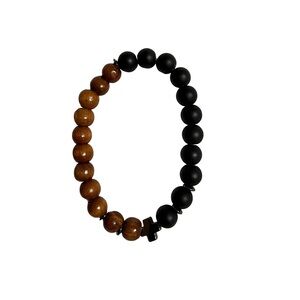 Black and Brown Beaded Bracelet